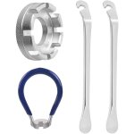4 pcs outils pour v�lo, cl� � rayons en acier pour v�lo, tendeur universel de rayons pour centreurs de ...
