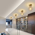 Axhup - 4 pcs plafonnier r�tro industriel lampe de plafond en cage diamant e27 luminaire en m�tal pour ...