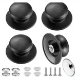 4 pcs poigne couvercle casserole, bouton de couvercles cocotte en fonte universel, boutons de rechange ...