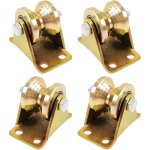 4 pcs poulie simple pour de levage mouflage - rail roulette portail coulissan - roue gorge forme en v ...