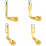 4 pcs professionnel kit adaptateur d'extension de valve de pneu, extension de tige de valve de pneu, ...