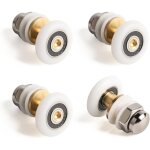 4 pcs roulette porte coulissante douche 25mm, poulie excentrique pour portes cabine douche coulissante, ...