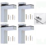 4 pcs supports d'�tag�re en verre support de tablette en verre r�glable et adaptable d'�paisseur de 5 ...