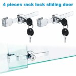 4 pcs terrarium vitrine coulissante en verre serrure de porte, verrous de porte coulissante en verre, ...