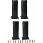4 pi�ces 15 cm noir en acier inoxydable r�glable en m�tal pieds de meubles pour armoire pieds de table ...