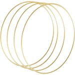 4 pi�ces 30 cm grand cerceau en m�tal guirlande en m�tal dor� pour bricolage guirlande de mariage d�coration ...