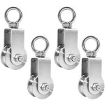 4 pices 34mm poulie avec roulement  billes, poulie de levage charge 250 kg, poulie pour cable en acier ...