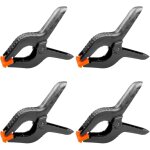 4 pi�ces 6  158 mm pince a ressort plastique, pince de serrage force de serrage �lev�e ouverture maximale ...