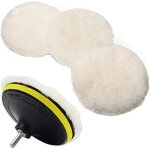 4 pices 6 pouces laine tampon de polissage roue de polissage pour accessoires de tampon de bit avec ...