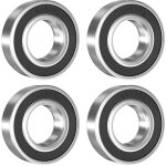 4 pices 6203 2rs roulement a bille, fabriqu en acier  roulements 17 mm x 40 mm x 12 mm, roulements ...