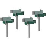 4 pi�ces 6mm tige spoilboard fraises de surface de fraisage jeu d'embouts 4 plaques d'aile fraises aplatissant ...
