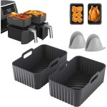 4 pi�ces accessoires pour, moule silicone air fryer pour double stack xl sl400eu, foodi max af500eu, ...