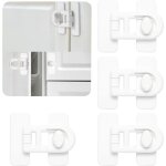 4 pi�ces bloque porte b�b�, securite placard enfant, bloc tiroir, serrure de r�frig�rateur, protection ...