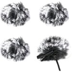 4 pices bonnette microphone micro cravate rode pare brise muff bonnette anti vent housse de mic mini ...