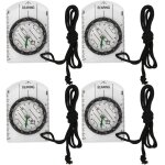 4 pi�ces boussole professionnelle pour cartes et randonn�e - accessoire �quipement ext�rieur
