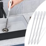 4 pi�ces brosse de d�bouchage de canalisation, flexible brosse pour tuyaux, brosse de nettoyage de drain ...