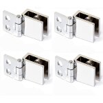 4 pi�ces charni�re meuble porte en verre, charni�re � pince, clip de porte en verre, convient pour vitrine, ...