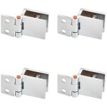 4 pi�ces charni�re meuble porte en verre, charni�re � pince, clip de porte en verre, convient pour vitrine, ...