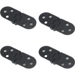 Cyslmuk - 4 pi�ces charni�res de table pliantes charni�res de porte d'armoire en alliage de zinc, noires, ...