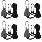 Cyslmuk - 4 pi�ces cordes � cliquet r�glable avec crochets 1 / 8 tendeur voile ombrage sangle � cliquet ...