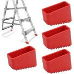 4 pi�ces couvre - pieds d'�chelle en caoutchouc, embout escabeau 50x20mm, pied escabeau, pieds d'�chelle ...