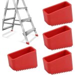 4 pi�ces couvre - pieds d'�chelle en caoutchouc, embout escabeau 50x20mm, pied escabeau, pieds d'�chelle ...