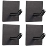 4 pi�ces crochet adh�sif mural, porte serviette auto - adh�sif 3m en acier inox imperm�able antirouille ...