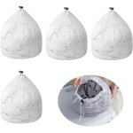 4 pi�ces filet a linge, sac � linge avec cordon de serrage filet de lavage en maille sac machine a laver ...