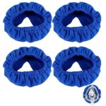 4 pi�ces housses de masque doux pour masques complets �lastiques anti marques rouges visage bleu