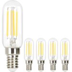 4 pieces led e14 bulb vintage lamp - t25 bulb edison 2700k 4w incandescent lamp warm white filament retro ...