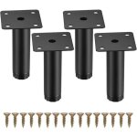 4 pi�ces pieds de meuble, 8 cm / 3, 15 pouces pieds de meubles r�glables, pieds de support en fixation ...