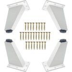 Jamais utilis�]4 pi�ces pieds de meubles, pieds de meubles obliques en aluminium en m�tal, remplacement ...