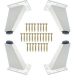 4 pi�ces pieds de meubles, pieds de meubles obliques en aluminium en m�tal, remplacement de pied de canap� ...