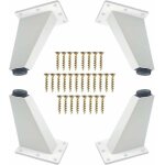 4 pi�ces pieds de meubles, pieds de meubles obliques en aluminium en m�tal, remplacement de pied de canap� ...