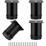 4 pi�ces pieds de meubles r�glables, pieds de meubles ronds m�tal acier inoxydable canap� jambe table ...