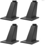 Rnemitery ? lot de 4 pieds de meuble en aluminium noir ? r�glables 8 cm ? charge max 25 kg ? pieds biseaut�s ...