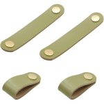 4 pi�ces poignee cuir boutons de meubles poign�es en cuir boutons de porte en cuir de fen�tre boutons ...
