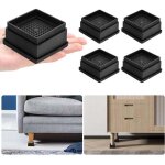 4 pi�ces rehausseur meuble, 1 pouces pied de lit reglable en hauteur, cadre de lit carr� empilable, antid�rapa ...