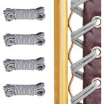4 pices remplacement corde, 4 lacets elastiques, pour transat pliante inclinable chaise fauteuil inclinable, ...