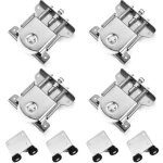 4 pi�ces roulette porte coulissante placard, kit porte coulissante pour armoires placard, blanc galvanis� ...