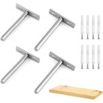 4 pi�ces supports d'�tag�re flottants 4 pouces support etagere invisible, fixation invisible �tag�re ...