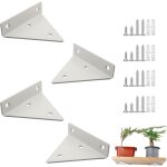 4 pi�ces supports � tablettes flottantes support d'�tag�re en triangle en m�tal flottant equerre etagere ...