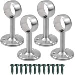 4 pi�ces support de tringle � rideau support de fixation pour plafond, acier inoxydable support tringle ...