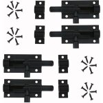 4 pices verrou targette de porte, loquet de porte  boulon loquet coulissant en alliage d'aluminium ...