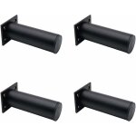 4 pieds de meubles r�glables noir mat , en alliage d'aluminium 30x120 mm, pieds de meuble tv pour table ...