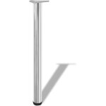 4 pied de meuble?pieds de table r�glables en hauteur 710 mm chrom� cfw42230