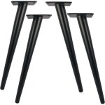 [jamais utilis�] lot de 4 pieds de table en m�tal de 30 cm de long pour meubles modernes, commodes, armoires, ...