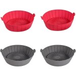 4 pot en silicone air, moule silicone air fryer accessoire, fryermoule air fryerconvient pour four, micro ...