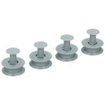 4 roulettes panier sup�rieur d'origine (481252888113) lave - vaisselle bauknecht, brandt, ignis, ikea ...