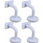 4 supports de main courante en acier inoxydable en blanc pour supports de rampe d'escalier muraux pour ...
